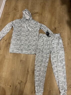 Always Heather Gray Jogger Sweatshirt Set - Gray